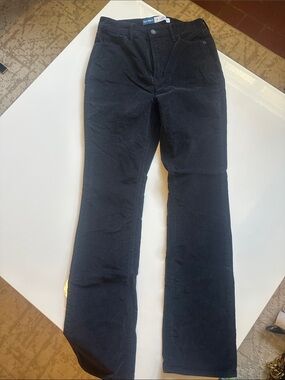 Old Navy Black Velvet Extra High-Rise Kicker Boot-Cut Pants
